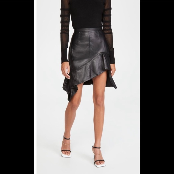 Alexander Wang deconstructed leather skirt - Picture 9 of 11